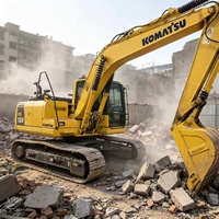 Excavadora de cadenas Komatsu PC120-8 de 12 toneladas, usada, original de Japón, de alta calidad para movimiento de tierras y construcción, con motor y bomba, pocas horas de trabajo.