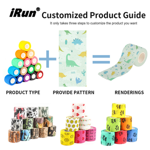 Cinta cohesiva de <span class=keywords><strong>boxeo</strong></span> impermeable IRun, <span class=keywords><strong>vendaje</strong></span> autoadherente atlético de béisbol personalizado, <span class=keywords><strong>vendaje</strong></span> elástico para tobillo de muñeca deportiva - Product Image 4