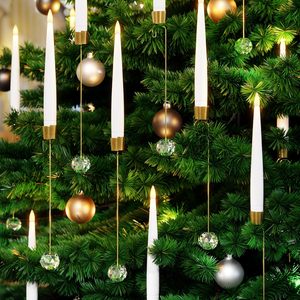 Velas LED con Forma <span class=keywords><strong>de</strong></span> Árbol <span class=keywords><strong>de</strong></span> Navidad 3D, con Llama Parpadeante, Funcionan con Pilas, con Ganchos <span class=keywords><strong>de</strong></span> <span class=keywords><strong>Bola</strong></span> <span class=keywords><strong>de</strong></span> <span class=keywords><strong>Cristal</strong></span> para Decoración <span class=keywords><strong>de</strong></span> Fiestas en el Hogar - Product Image 1