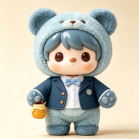 Peluche Mascotte Personnage Ours Mignon à Capuche Personnalisée pour Boîte Mystère Cadeau