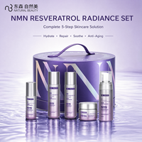 Kit de Soins de la Peau Beauté Naturelle en Gros : Routine Quotidienne NMN Resvératrol – Nettoyant, Tonique, Sérum, Lotion, Hydratant