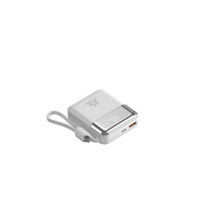 Chargeur portable, le plus petit chargeur de 10000 mAh 22,5 W à charge rapide, câble USB-C et accessoires de voyage, chargeur de taille mini