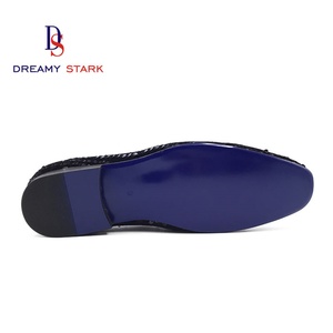 Chaussures habillées pour hommes de haute qualité, logo personnalisé, marque originale, confortables, à enfiler, faites à la main, nouvelle collection printemps, design en cuir et daim Oxford - Product Image 3