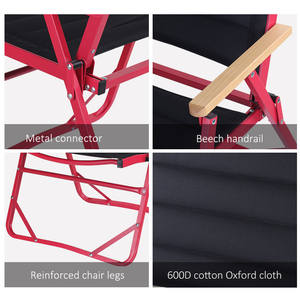 Chaise pliante de plage inclinable à siège bas en aluminium ultralégère pour le camping, vente en gros - Product Image 4