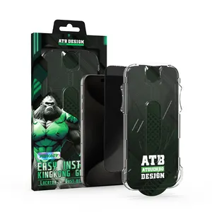 Atb Automatische Uitlijning Antispy Gehard Glas Voor Iphone 15 Pro Screen Protector Met Installeer Tool