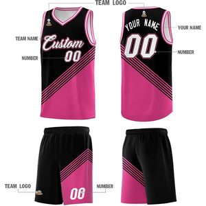 Ensemble de maillots de basket-ball personnalisés en tissu maille, personnalisés avec nom et numéro pour hommes, femmes, filles et garçons - Product Image 2