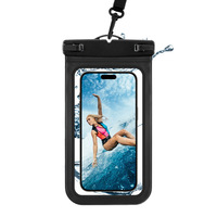 Étui de téléphone transparent étanche en PVC pour la photographie sous-marine et la natation/plongée, les sports de glace et de neige