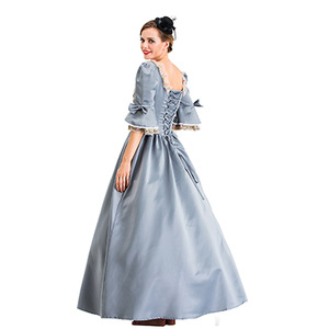 European American Medieval Court Dress With Lace Patchwork <b>Bell</b> Sleeves Stage Performance <b>Costume</b> Women <b>Adult</b> - Product Image 4