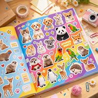 Livre d'autocollants réutilisables en vinyle découpé sur mesure avec petits autocollants pour enfants, idéal pour journal, ordinateur portable et apprentissage précoce