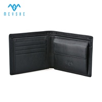 Dompet Kartu ID Kulit Asli Pria Anti RFID 3 Lipat dengan Penutup, Kapasitas Besar & Multifungsi
