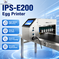 Imprimante jet d'encre de bureau IPS-E200 en ligne à six têtes TIJ pour le marquage de la date des œufs et l'impression de codes de lots sur les coquilles d'œufs
