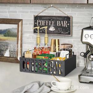 กล่องเก็บกาแฟไม้ กล่องจัดระเบียบหลายช่องสำหรับใช้ในห้องน้ำชาที่บ้าน - Product Image 3