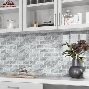Wayon - Adhesivos 3D para Pared con Diseño de Azulejos de Metro, Color Blanco, Impermeables, para Decoración Interior Moderna - Product Image 6