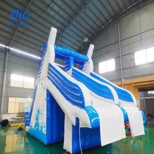 Château gonflable aquatique mobile sur le thème des dauphins pour l'extérieur, équipement de parc aquatique pour enfants, combinaison toboggan et <span class=keywords><strong>piscine</strong></span> - Product Image 4