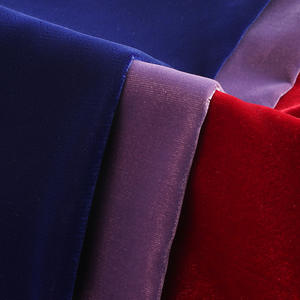 Vente en gros élégant 220g tissu velours satiné 100% polyester uni coréen tissu velours pour vêtements robe - Product Image 3
