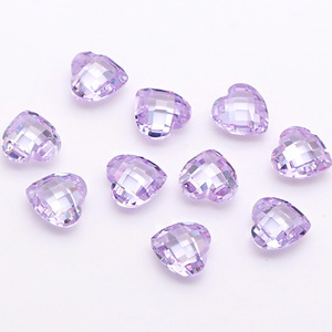 Piedra <span class=keywords><strong>de</strong></span> Circonio Sintético Directamente <span class=keywords><strong>de</strong></span> Fábrica, 10 mm, Corte Corazón con Doble Cara <span class=keywords><strong>de</strong></span> Tortuga, Varios <span class=keywords><strong>Colores</strong></span>: Blanco, Rosa, Amarillo, Gemas <span class=keywords><strong>de</strong></span> Circonio Cúbico - Product Image 3