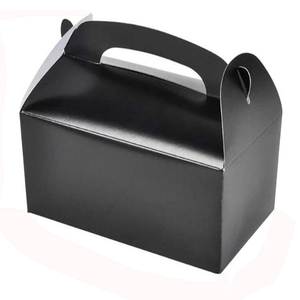 Custom wholesale black party birthday treat christmas wedding gift gable box