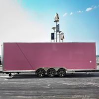 Camion-restaurant buffet mobile de forme carrée avec cuisine complète et toilettes pour Retail-220v de vinerie de crème glacée de restauration rapide de rue
