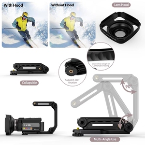 Caméra numérique 4K pour vlog vidéo YouTube, enregistreur WiFi 16X, caméras professionnelles 4K HDV-254KM, caméras numériques 4K HDV-254 - Product Image 2