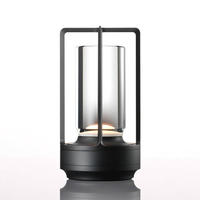 Lampe de table LED rechargeable en aluminium moderne en forme de boule avec contrôle tactile et fonctions de gradation