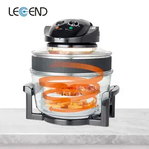 Hot selling 12L oil free healthy air halogen oven with visual glass bowl