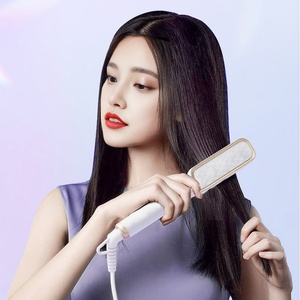 2 in 1 <b>Heating</b> Ceramic Ionic Brush Hair Straightener <b>Comb</b> Popular Fast <b>Heating</b> Hair Straightener Brush - Product Image 3