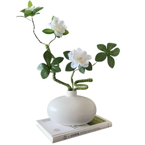 Jarrón de Cerámica Blanco Minimalista Moderno Qingyu Chronicle, Botella Pequeña/Mediana Esmaltada, Decoración para el Hogar, Adorno para la Entrada - Product Image 5