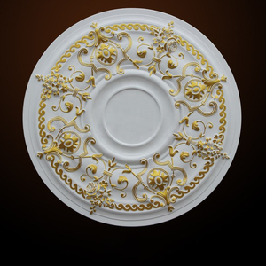 Thiết kế hiện đại PU bọt cornice Polystyrene hoa Trần Huy chương/ROSE/Dome sản phẩm phong cách hoa Trần Rose Dome - Product Image 5