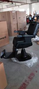 Ghế cắt tóc kiểu hiện đại, có chức năng nâng hạ, ghế da đen, có khóa, sẵn sàng giao hàng - Product Image 2