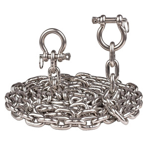 Chaîne d'ancre de manille 8 mm 5/16" DIN766 Marine à maillons courts pour bateau, yacht, chaîne d'ancre marine sans goujons, chaîne d'ancre marine rectangulaire F - Product Image 1