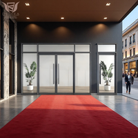 DEMEA Design moderne Alliage d'aluminium Verre trempé Portes patio battantes Robuste Push-Pull avec ouverture manuelle