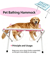 Table de toilettage pliable et portable en maille pour le lavage et les soins des chiens et des chats de petite et moyenne taille