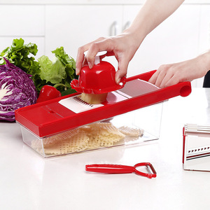 Manual Plastic <b>Fruit</b> and <b>Vegetable</b> Slicer With Food Container for Home Use <b>Vegetable</b> Slicer Cheese Slicer - Product Image 1
