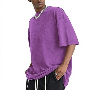 Camiseta Oversize de Algodón 100% de Peso Pesado con Lavado Ácido y Corte Holgado para Hombre, con Logotipo de Marca Personalizado Serigrafiado en la Espalda, Venta Directa de Fábrica - Product Image 4