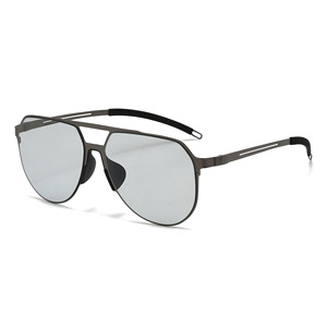 Gafas de sol de aviador Ks-3978 para hombre, lentes de nailon polarizadas, protección Uv400, estilo Retro para exteriores, montura negra, Metal y plástico - Product Image 2