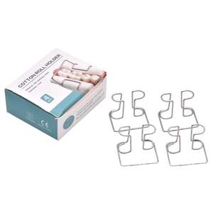 SJ rotolo di cotone porta 4 pz/scatola autoclavabile in acciaio inox cotone rotolo <span class=keywords><strong>Clip</strong></span> per laboratorio dentale OEM - Product Image 1