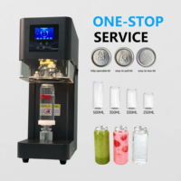 Machine à sceller les canettes électrique automatique-Facile à utiliser Gain de temps et économie de main-d 'œuvre pour les canettes de dessert au thé au lait et à la bière