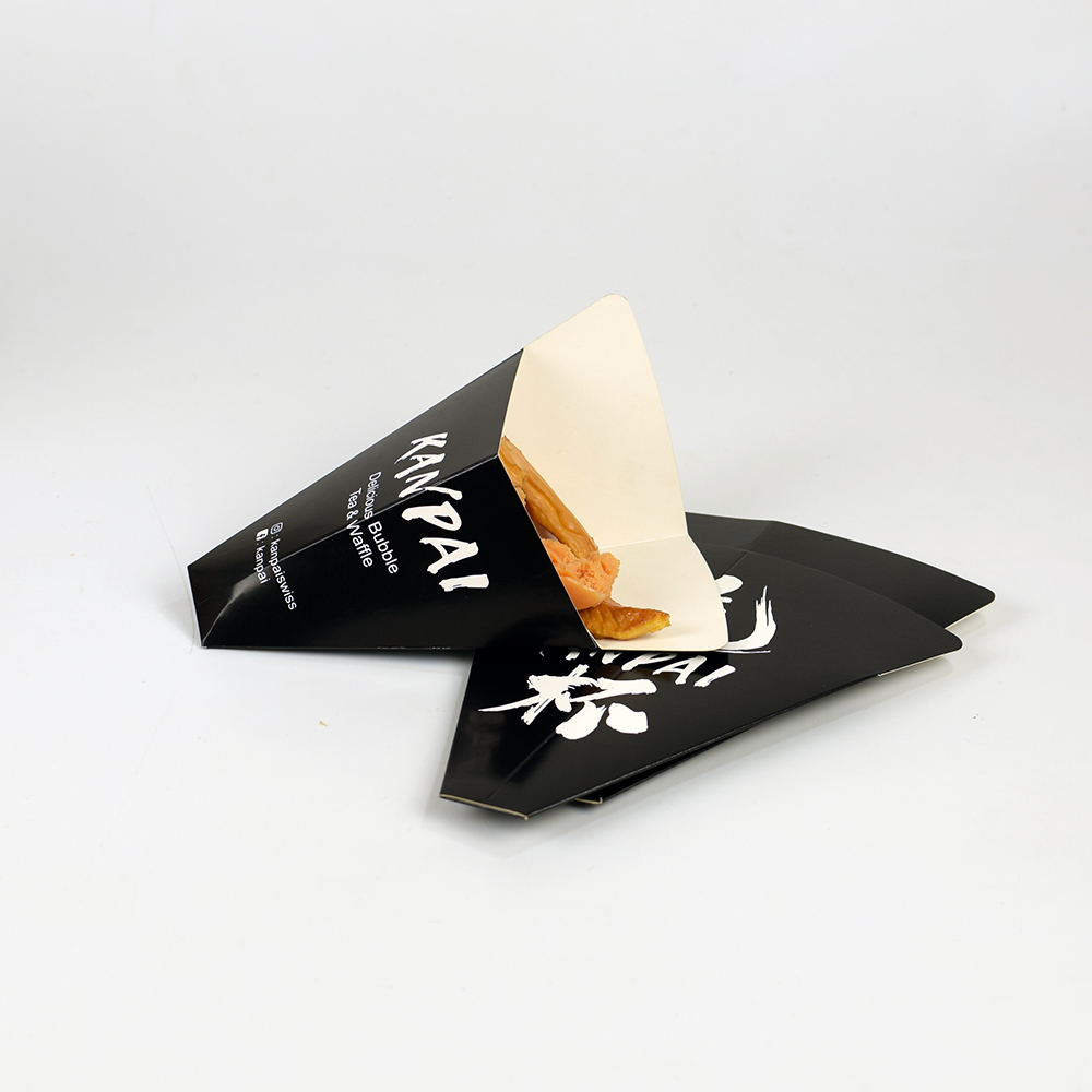 Customized French Fries Cone Packaging Disposable Potato Chip Paper Cups with Sauce