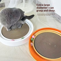 Griffoir pour chat en carton ondulé extra-large Fancie avec plateau tournant à bille et lit pour chats d'intérieur et chatons, vente en gros, OEM