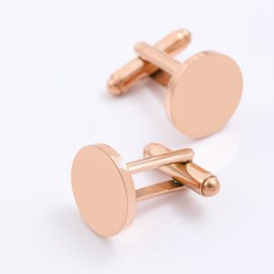 Tùy Chỉnh Thiết Lập Thép Không Gỉ Titan Thép Gương Thông Tư Khuy Măng Sét Pháp Người Đàn Ông Của Quà Tặng Doanh Nghiệp Laser Khắc Vật Liệu Trống - Product Image 6