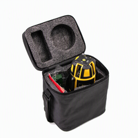 Niveau laser jaune et noir 360 degrés avec base, échelle d'angle, sac de transport, lunettes de sécurité, chargeur pour carrelage, vente en gros OEM