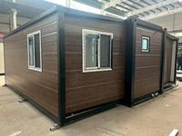Conteneur habitable extensible économique de 20 pieds et 40 pieds, pour usage scolaire ou commercial, 2 à 5 chambres, étanche, mobile, préfabriqué, en panneaux sandwich d'acier, moderne