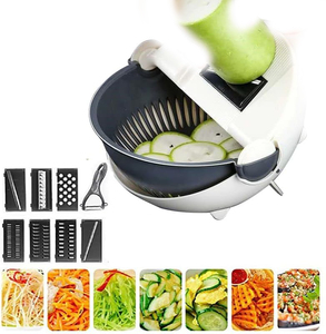 Wholesale Household Plastic 7In1 Manual Fruit & Vegetable Chopper with Stainless Steel Blades Eco-Friendly Kitchen Tool - Product Image 5
