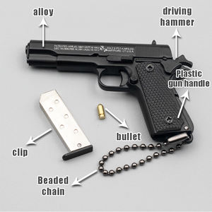 1:3 पैमाने 1911 धातु बंदूक मॉडल कीचेन डिचेबल खिलौना उपहार वास्तविक नहीं है-शॉट नहीं किया जा सकता है - Product Image 5