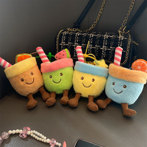 Porte-clés et pendentif pour sac cadeau, design gobelet, gâteau, fruits, nourriture, mignon, souriant, porte-bonheur, énergie positive - Product Image 1