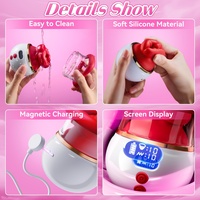 LetRock 5 in 1 Saugen Vibrator Rose Sexspielzeug Kitzler Nippel Massage produkte LED-Bildschirm Adult Toys Sexspielzeug Box für Frauen