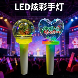 Heart Shape Christmas Glow Stick <b>Led</b> <b>Light</b> Wireless <b>Control</b> Cheer Props For Holiday Party - Product Image 2