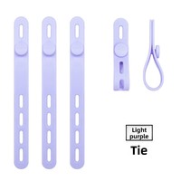 Organisateur de câbles rond en silicone multi-ajustable et réutilisable, avec sangle pour le rangement des câbles de données et des écouteurs