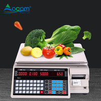 Báscula Impresora de Códigos de Barras TM-AA-5D, Báscula Digital de Pesaje, Báscula Registradora, Báscula de Cálculo de Precios de 15/30 kg