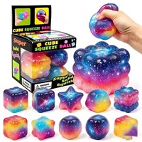 En stock, cube anti-stress en mousse PU Galaxy, jouet à presser, 5 à 7 ans, unisexe, marque OEM, livraison rapide, prêt à être expédié